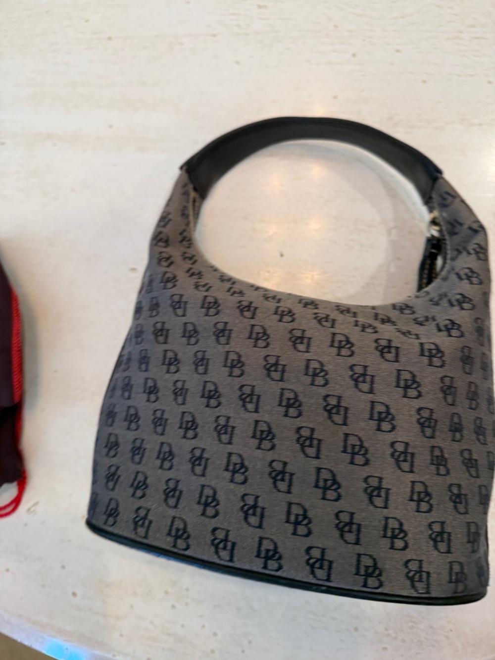 Dooney & Bourke Gray Monogram Shoulder Bag